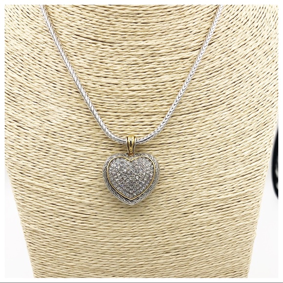 brooknoel Jewelry - NEW DOUBLE SIDED CRYSTAL HEART NECKLACE
